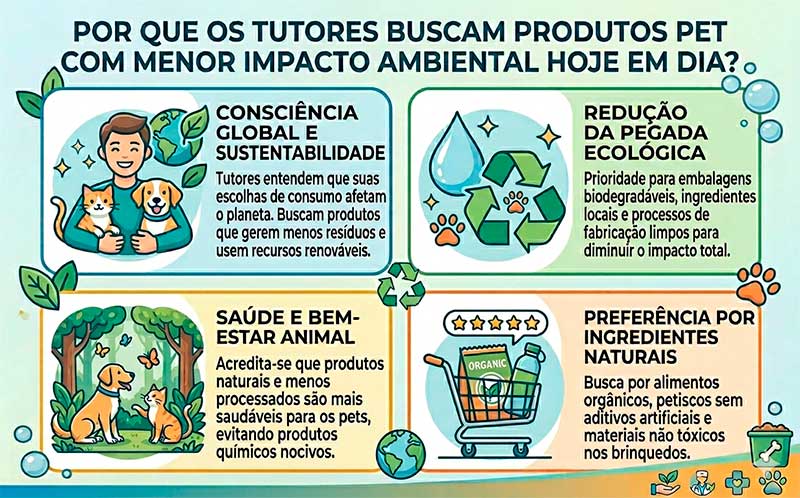 Por que os tutores buscam produtos pet com menor impacto ambiental hoje em dia?